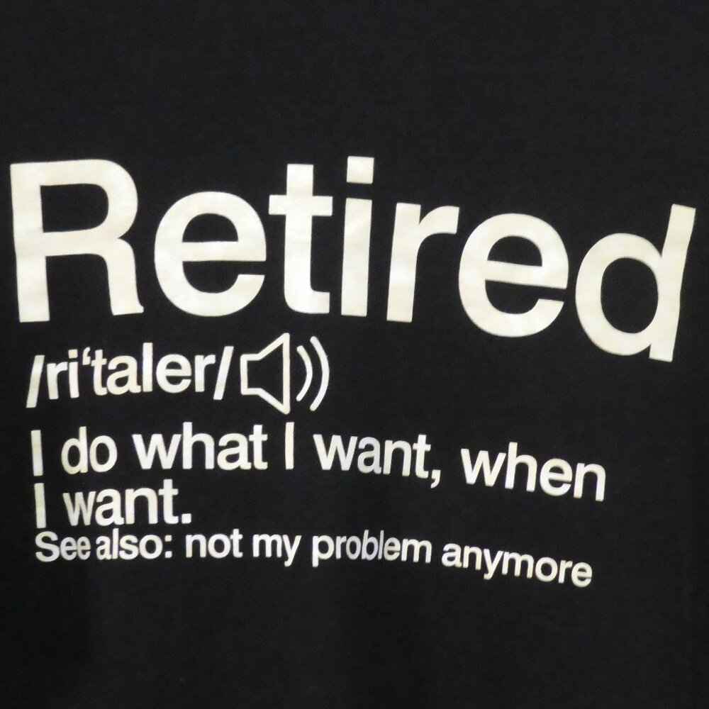 SHEIN | 2XL | Black Retired Humorous Short Sleeve T-Shirt